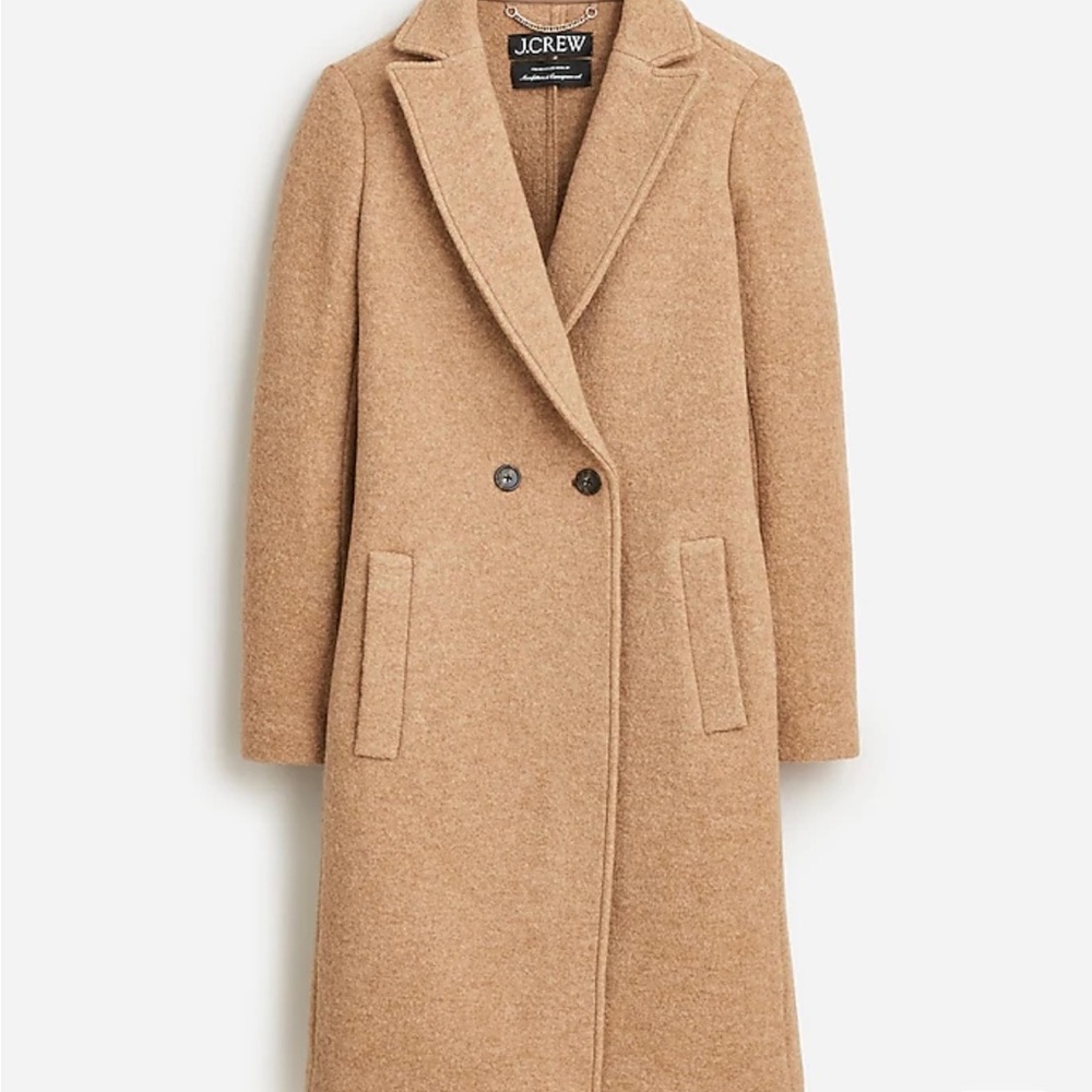 J Crew Topcoat in Italian Boiled Wool Sz 0